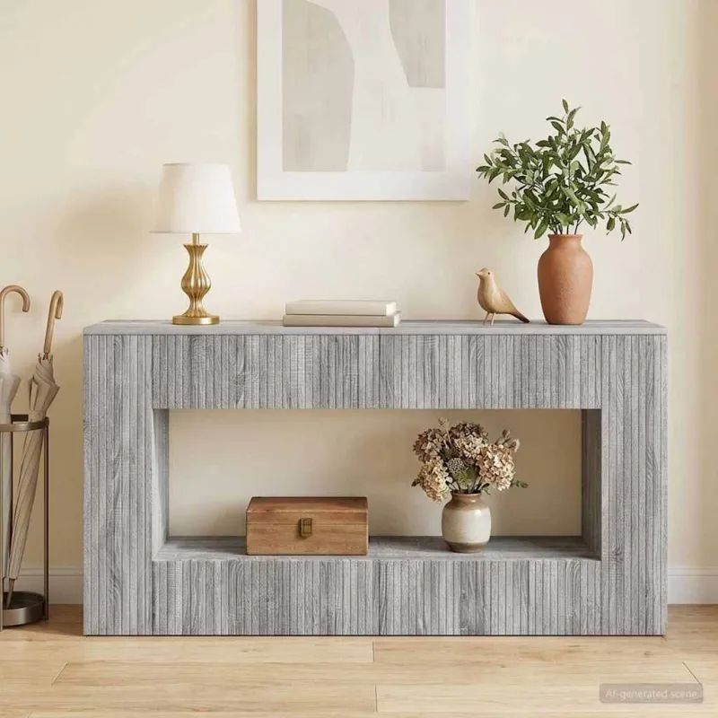 Konsolinis stalas Dryžuotas Pilka Sonoma 155 x 29 x 74 cm