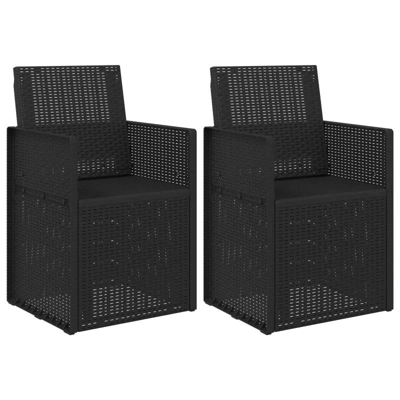 Sodo Valgomojo Kėdės 2 pcs Antracitas 53 x 47 x 88,5 cm PP
