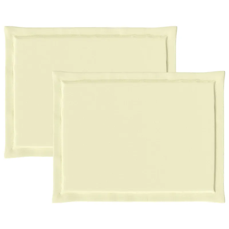 Sėdynių pagalvėlės 2 pcs Kreminė 47 x 36 x 2 cm Poliesteris
