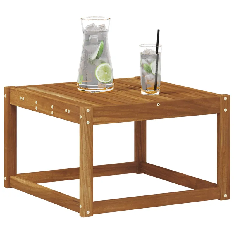 Lauko stalas Kietos akacijos mediena Natūrali 59 x 59 x 37 cm