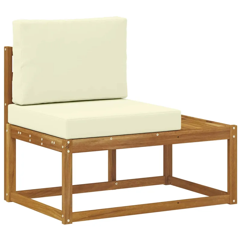 Lauko galinė sofa su pagalve Natūrali 91 x 63 x 73 cm