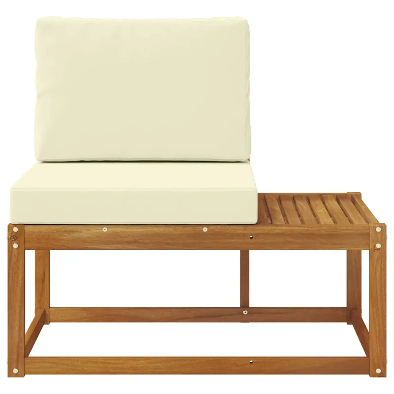 Lauko galinė sofa su pagalve Natūrali 91 x 63 x 73 cm
