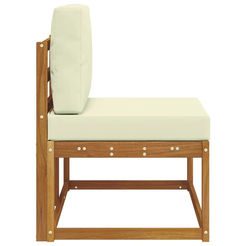 Lauko galinė sofa su pagalve Natūrali 91 x 63 x 73 cm