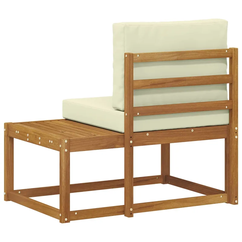 Lauko galinė sofa su pagalve Natūrali 91 x 63 x 73 cm
