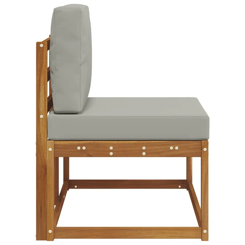 Lauko galinė sofa su pagalve Natūrali 91 x 63 x 73 cm