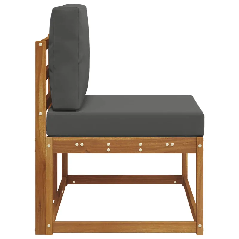 Lauko galinė sofa Natūralus ir antracitas 91 x 63 x 73 cm