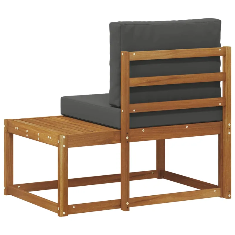 Lauko galinė sofa Natūralus ir antracitas 91 x 63 x 73 cm