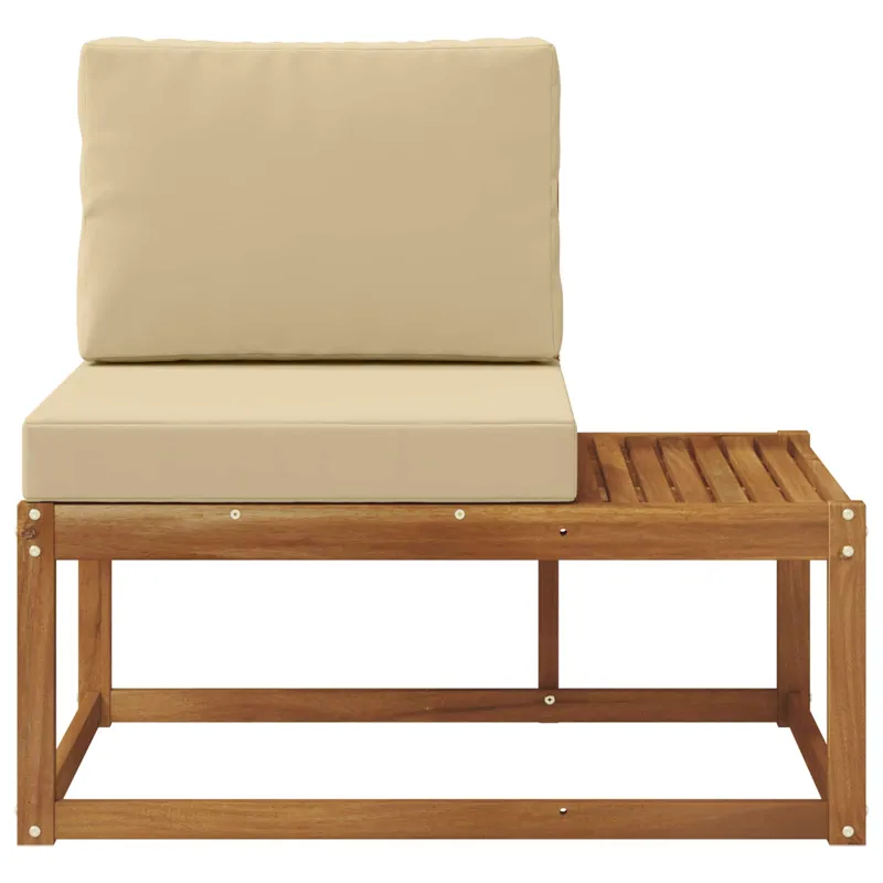 Lauko galinė sofa su pagalve Natūrali 91 x 63 x 73 cm