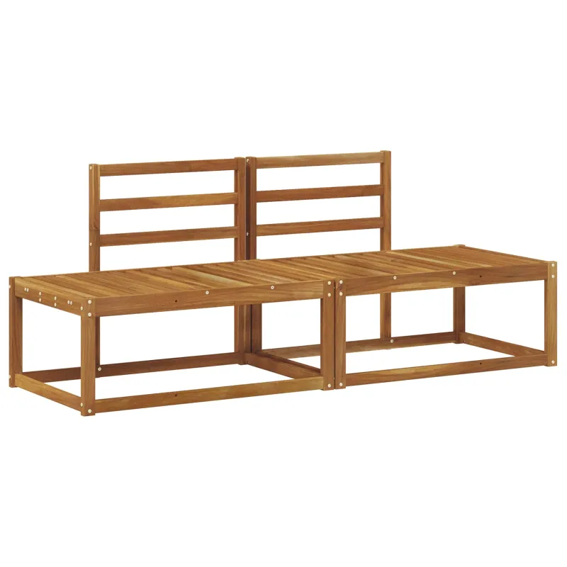 Lauko galinė sofa 2 Vienetas Natūrali 182,5 x 63 x 73 cm