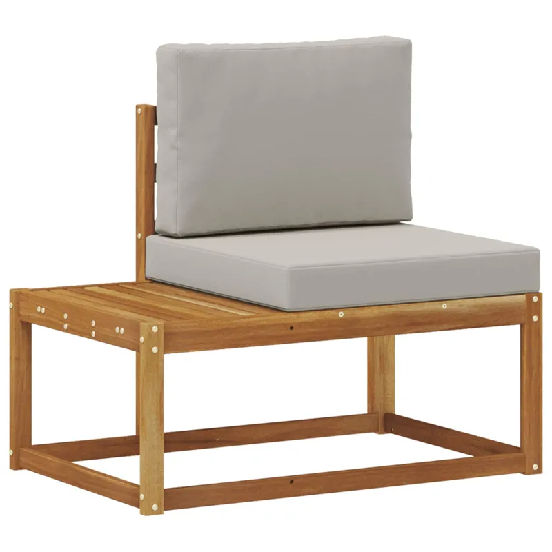 Lauko galinė sofa 2 Vienetas Natūrali ir šviesiai pilka