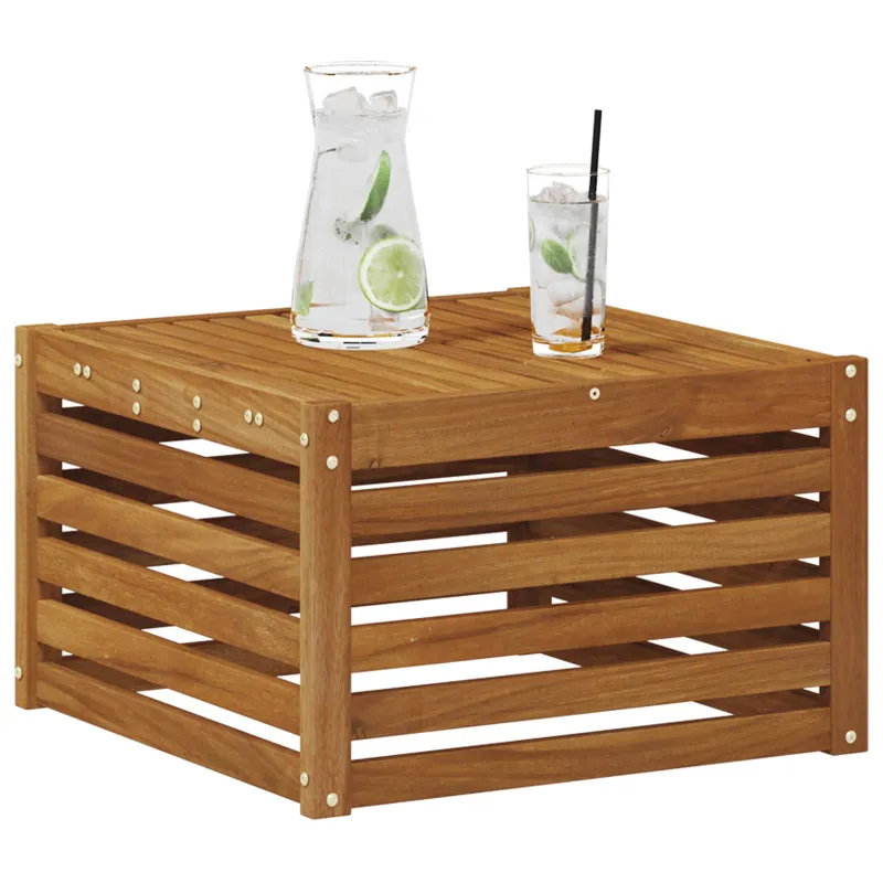 Lauko stalas Kietos akacijos mediena Natūrali 59 x 59 x 37 cm