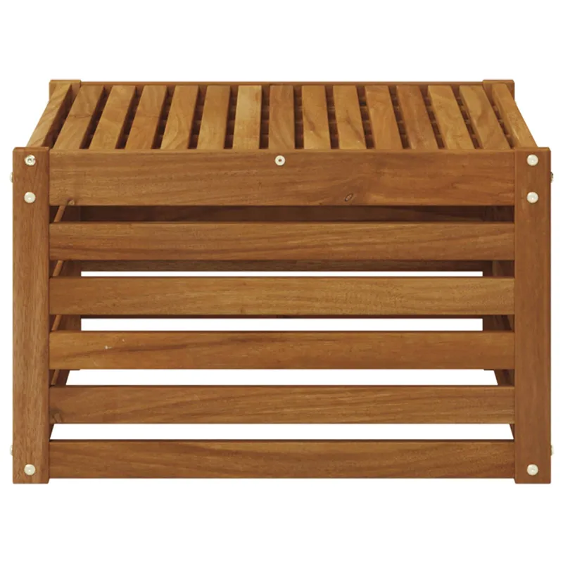 Lauko stalas Kietos akacijos mediena Natūrali 59 x 59 x 37 cm