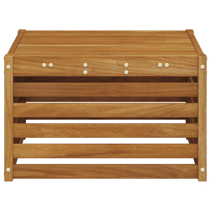 Lauko stalas Kietos akacijos mediena Natūrali 59 x 59 x 37 cm