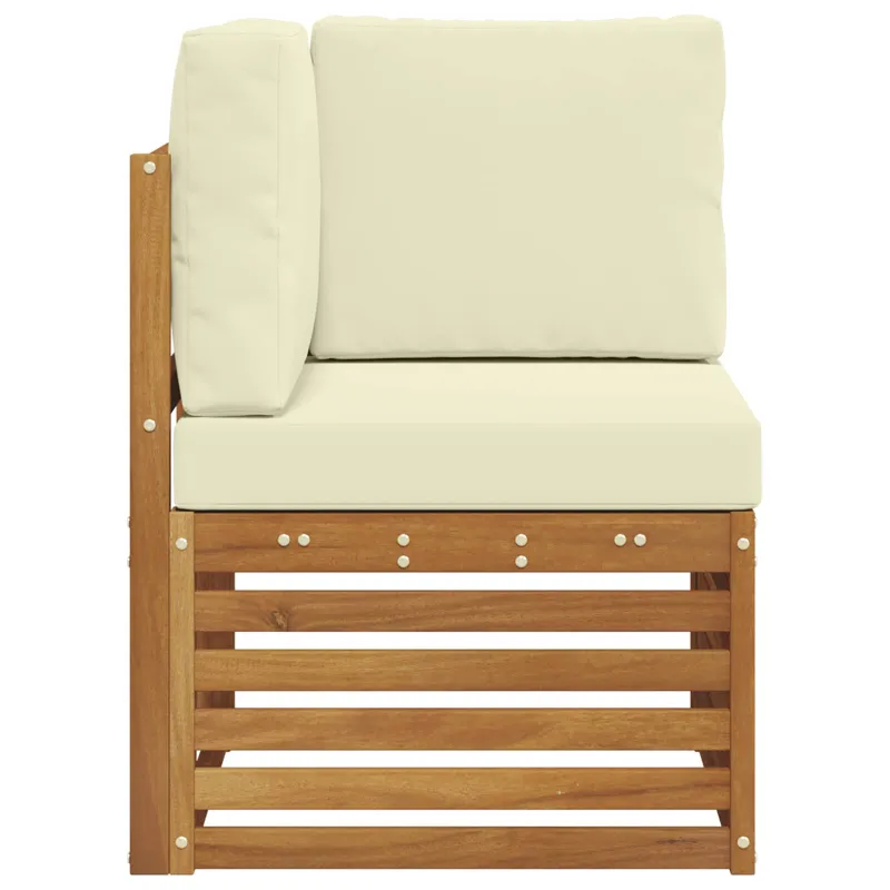 Lauko kampinė sofa Kietos akacijos mediena Natūrali