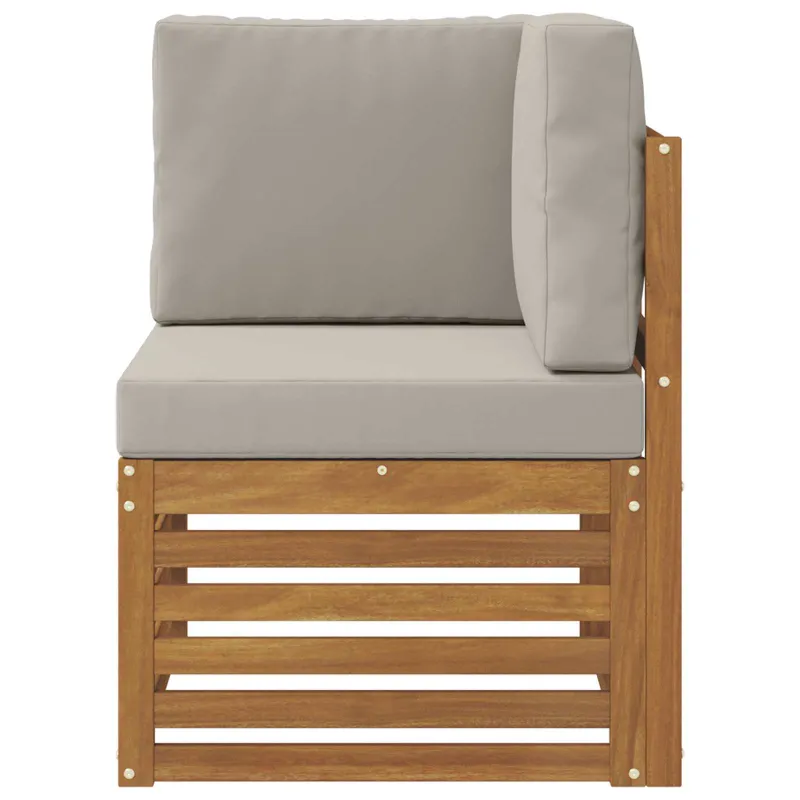Lauko kampinė sofa Kietos akacijos mediena Natūrali