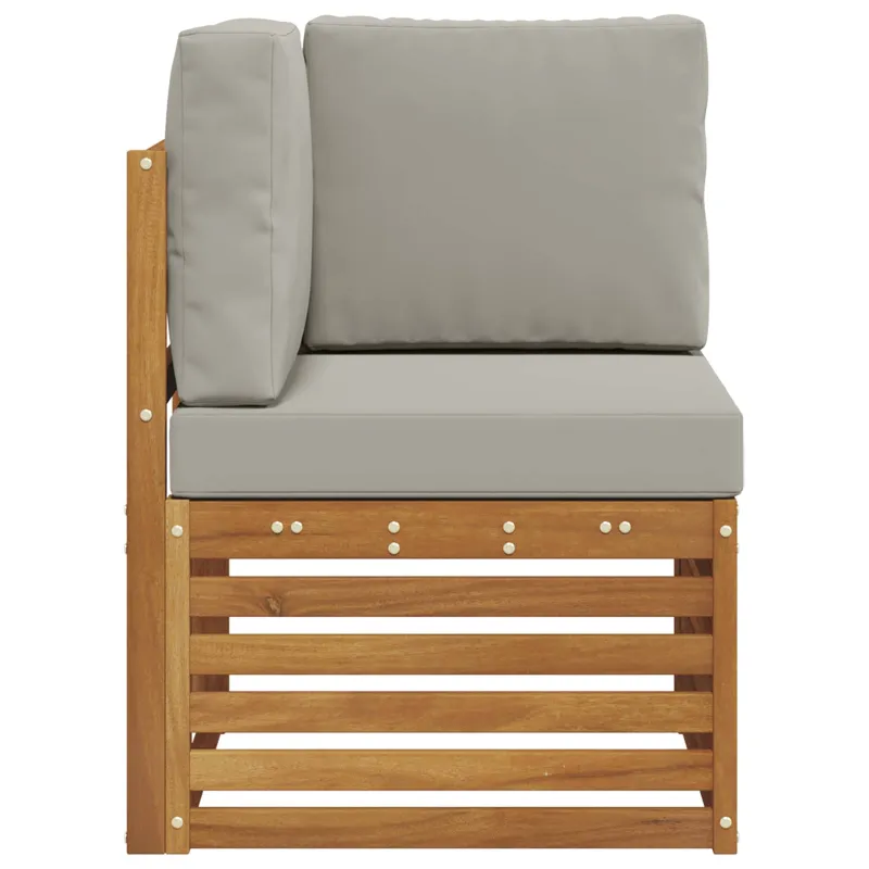 Lauko kampinė sofa Kietos akacijos mediena Natūrali