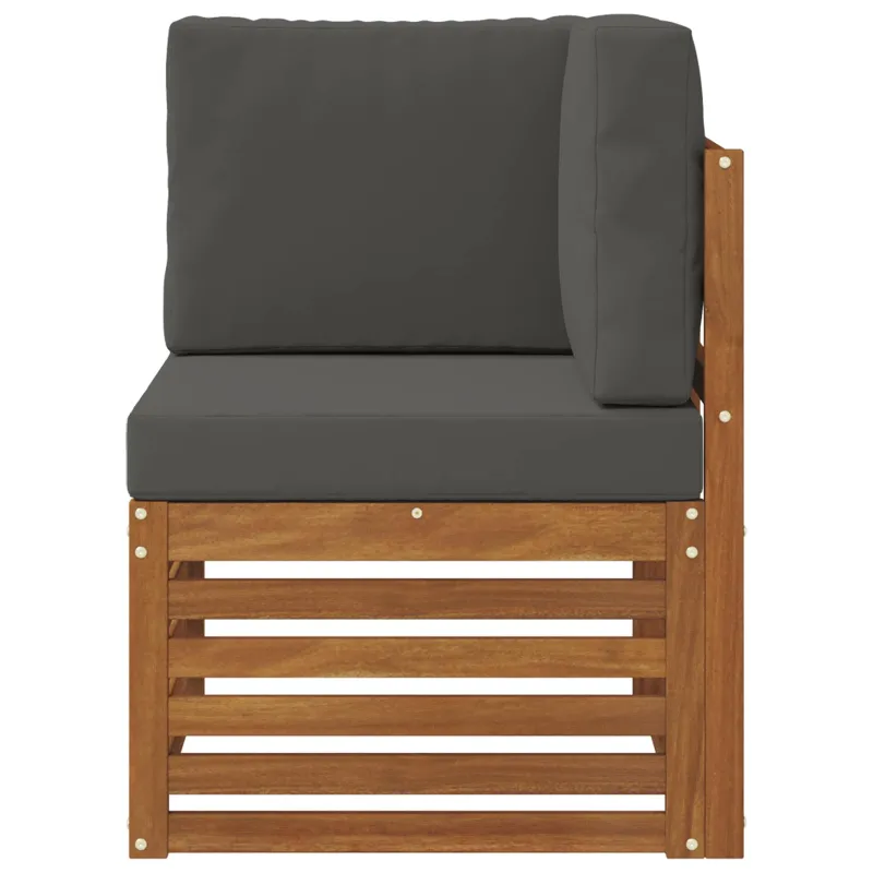 Lauko kampinė sofa Kietos akacijos mediena Natūrali