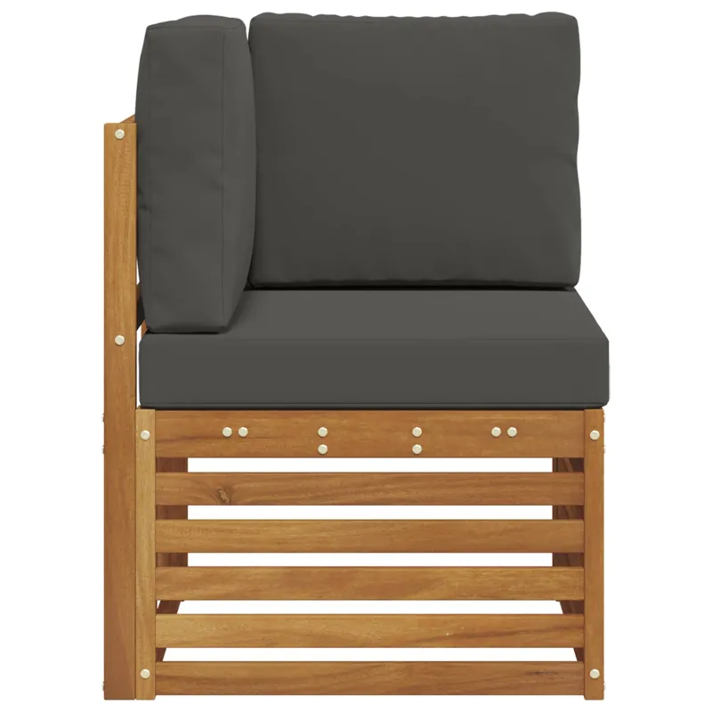 Lauko kampinė sofa Kietos akacijos mediena Natūrali