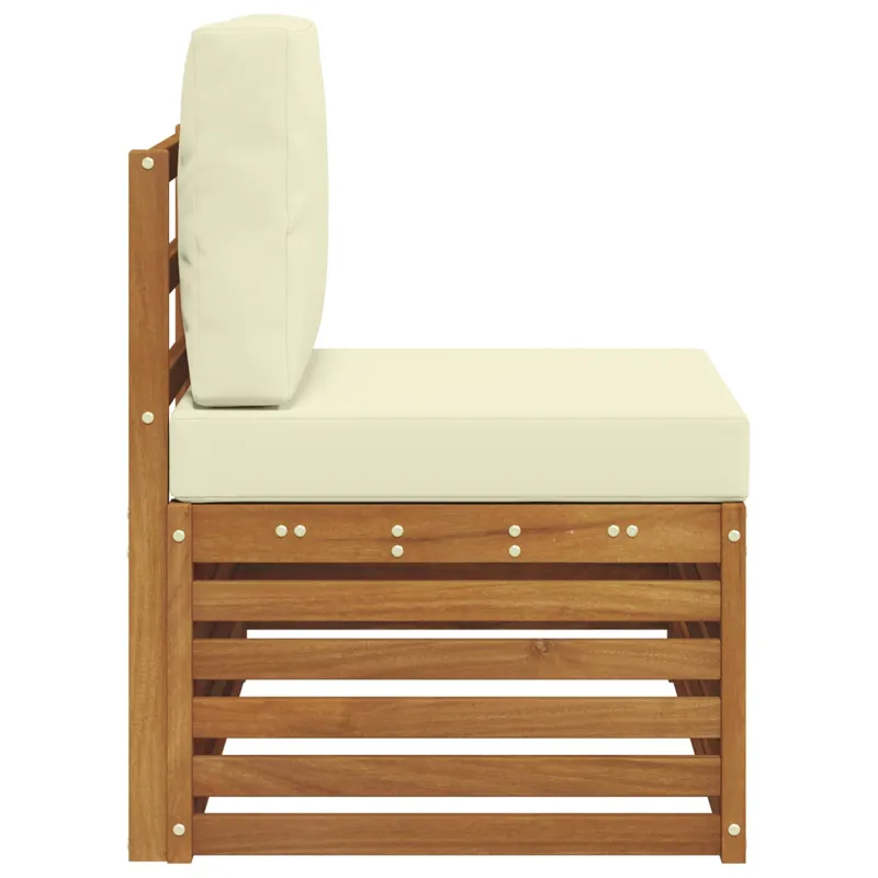Lauko galinė sofa su pagalve Natūrali 91 x 63 x 73 cm