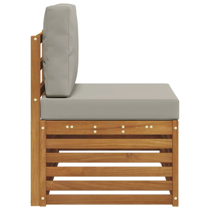 Lauko galinė sofa su pagalve Natūrali 91 x 63 x 73 cm