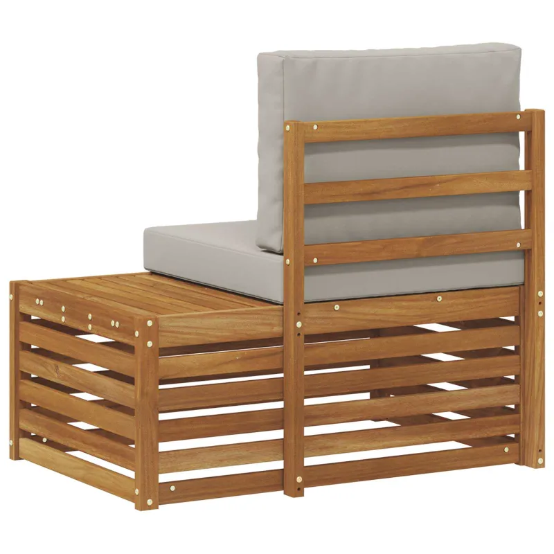Lauko galinė sofa su pagalve Natūrali 91 x 63 x 73 cm
