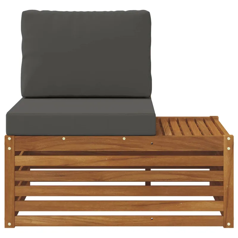 Lauko galinė sofa su pagalve Natūrali 91 x 63 x 73 cm