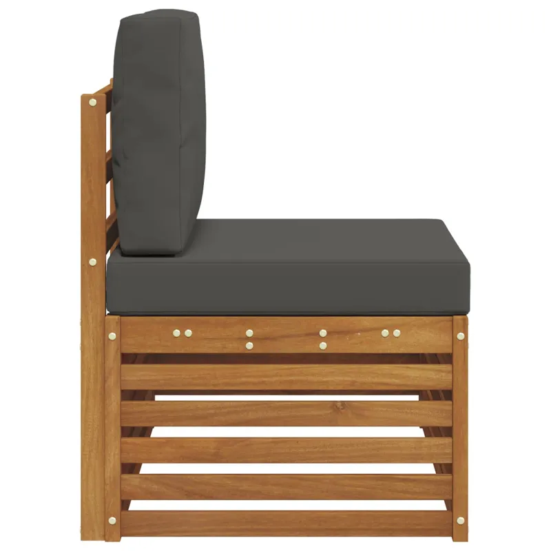 Lauko galinė sofa su pagalve Natūrali 91 x 63 x 73 cm