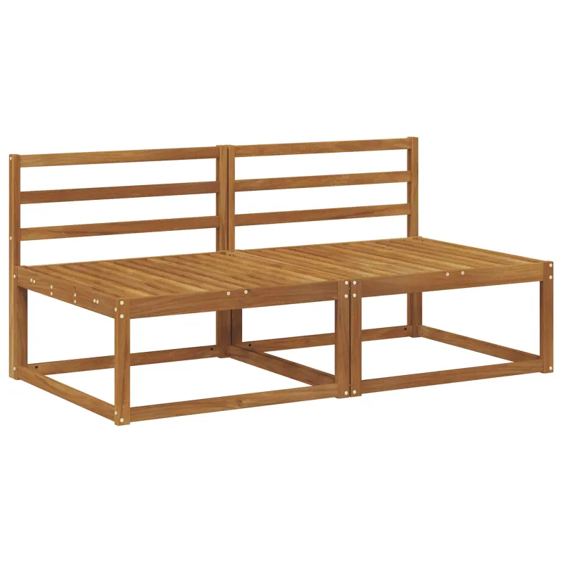 2 Vienetas Lauko Vidurinis Sofa Natūrali 158 x 83 x 73 cm