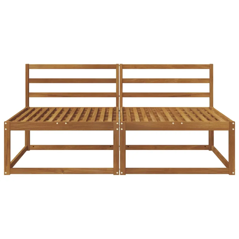 2 Vienetas Lauko Vidurinis Sofa Natūrali 158 x 83 x 73 cm