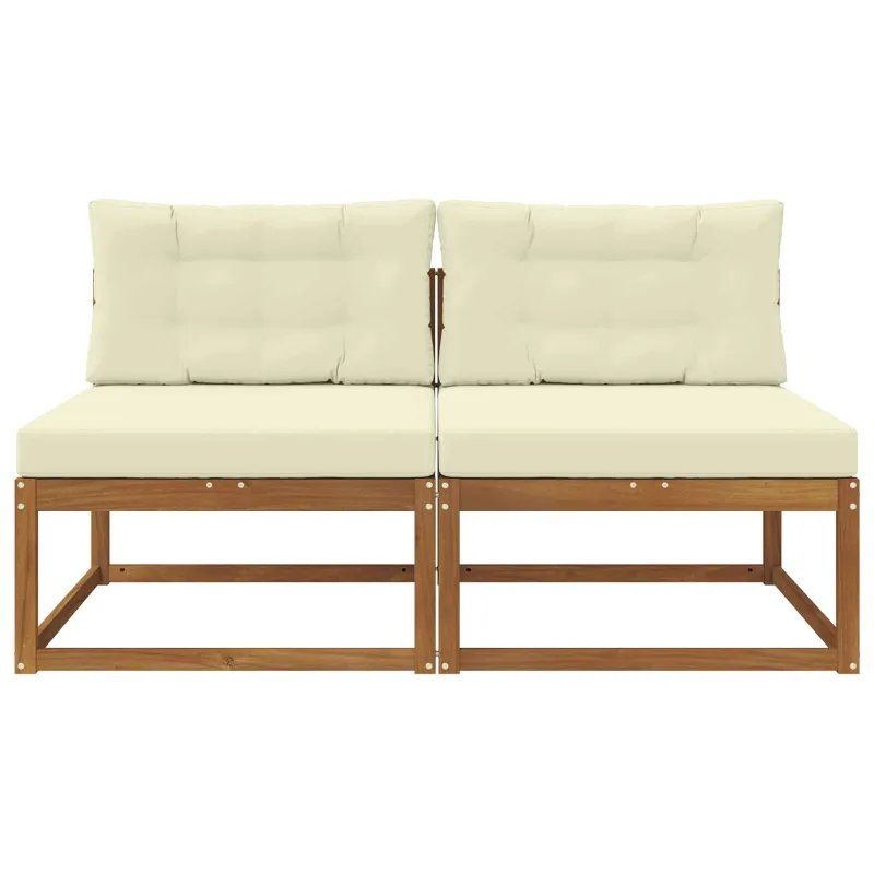 Lauko Vidurinis Sofa su pagalve 2 Vienetas Natūrali