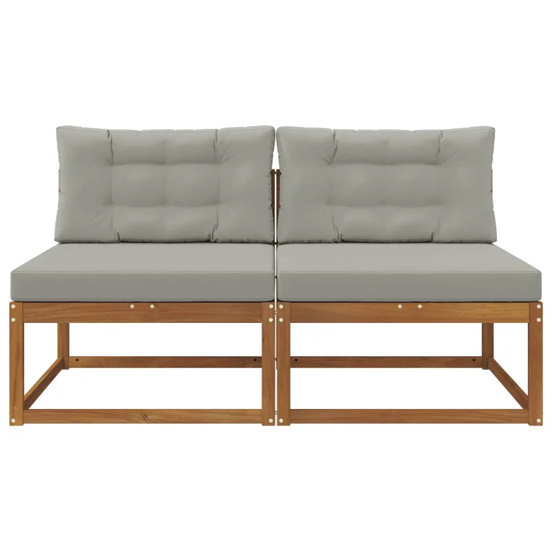 Lauko Vidurinis Sofa su pagalve 2 Vienetas Natūrali
