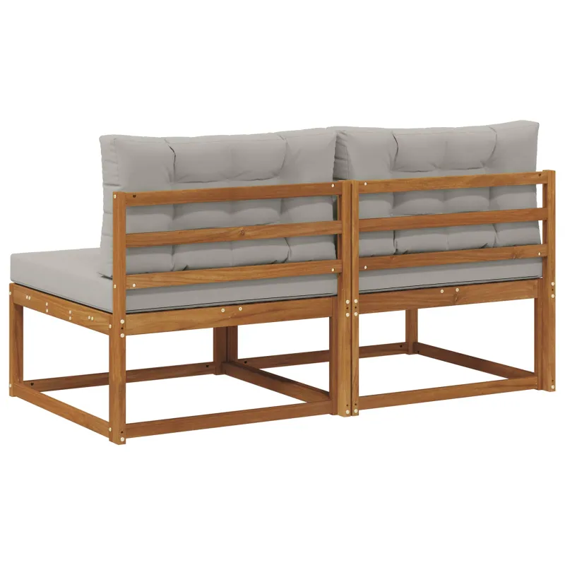 Lauko Vidurinis Sofa su pagalve 2 Vienetas Natūrali