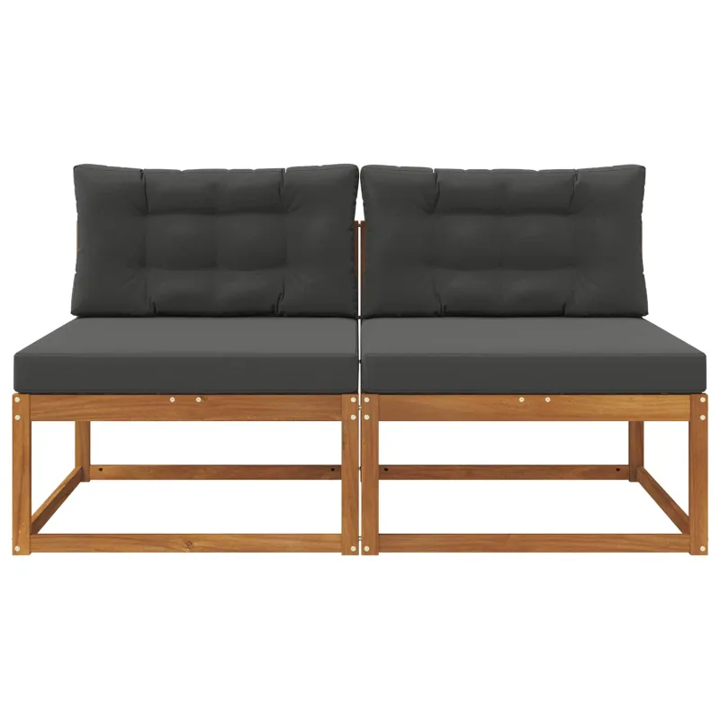 Lauko Vidurinis Sofa su pagalve 2 Vienetas Natūrali