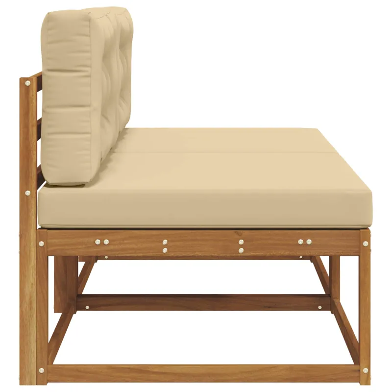 Lauko Vidurinis Sofa su pagalve 2 Vienetas Natūrali