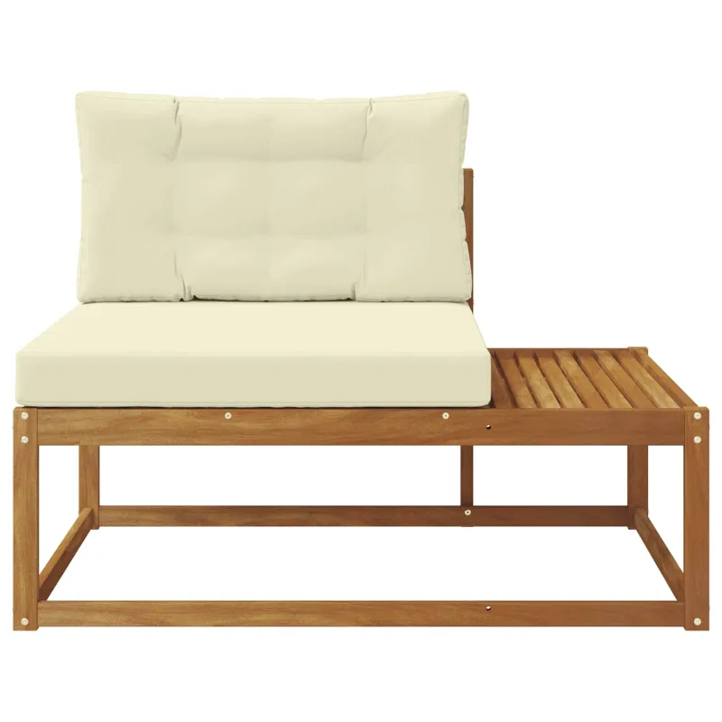 Lauko galinė sofa su pagalve Natūrali 115 x 83 x 73 cm
