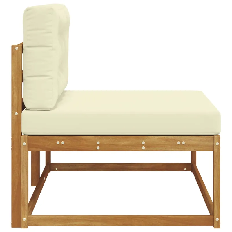 Lauko galinė sofa su pagalve Natūrali 115 x 83 x 73 cm