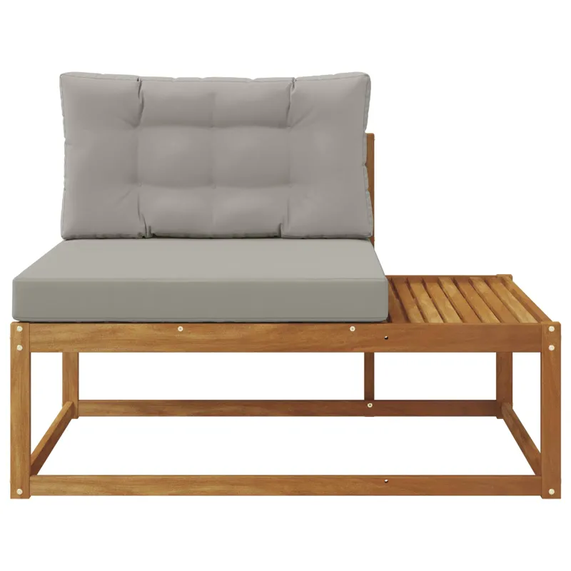 Lauko galinė sofa su pagalve Natūrali 115 x 83 x 73 cm