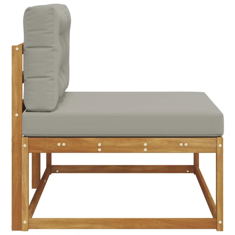 Lauko galinė sofa su pagalve Natūrali 115 x 83 x 73 cm