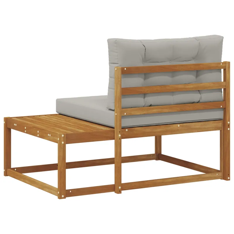 Lauko galinė sofa su pagalve Natūrali 115 x 83 x 73 cm
