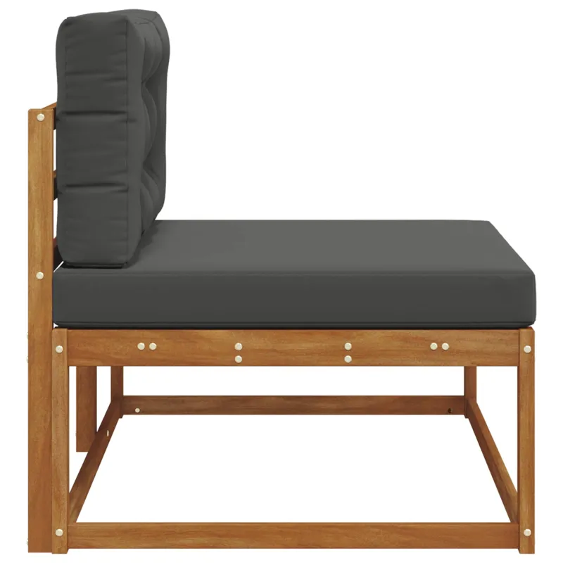 Lauko galinė sofa su pagalve Natūrali 115 x 83 x 73 cm