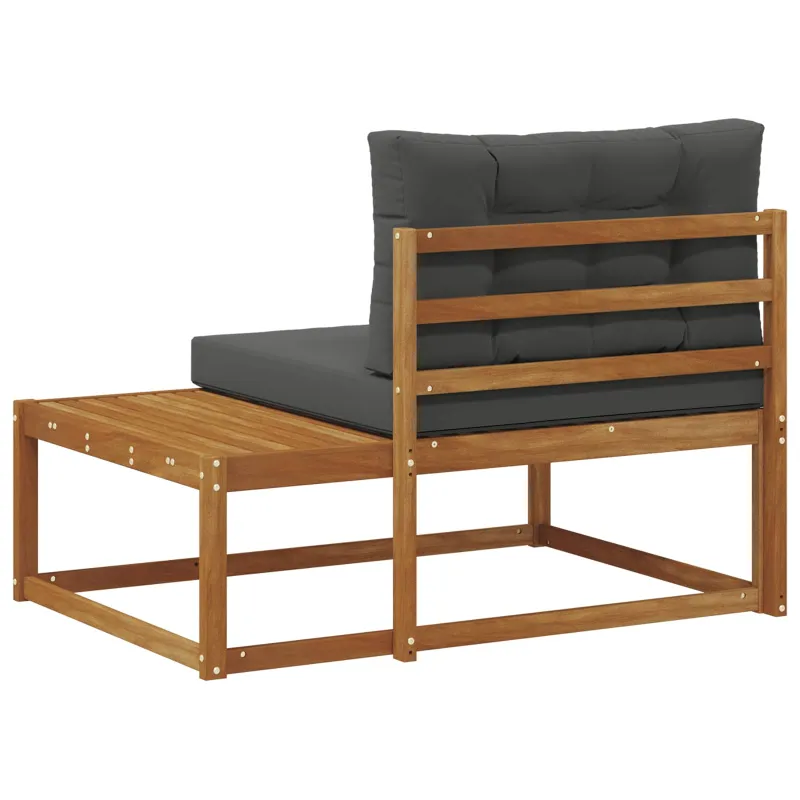 Lauko galinė sofa su pagalve Natūrali 115 x 83 x 73 cm