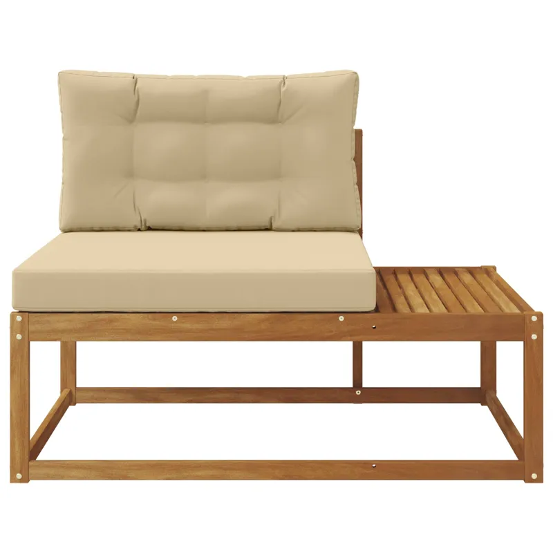 Lauko galinė sofa su pagalve Natūrali 115 x 83 x 73 cm