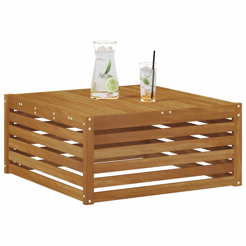 Lauko stalas Kietos akacijos mediena Natūrali 79 x 79 x 37 cm