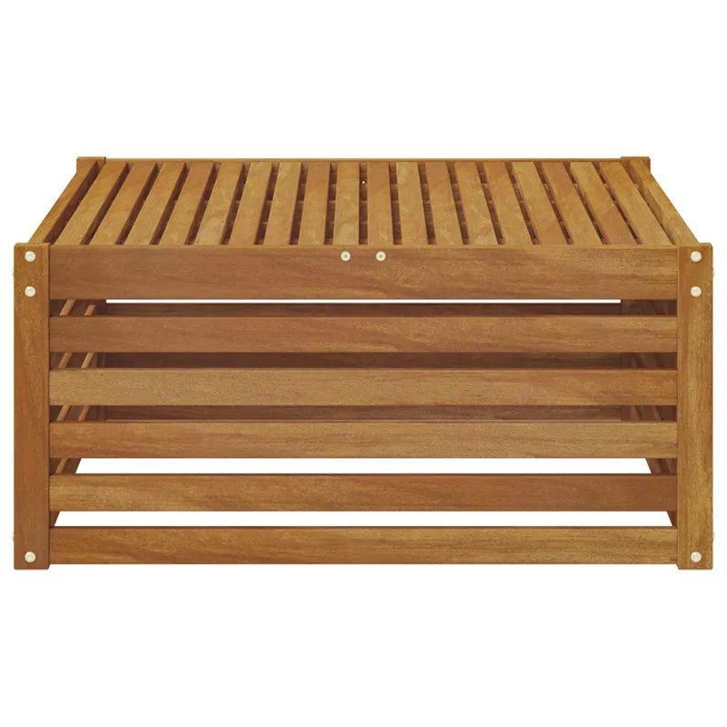 Lauko stalas Kietos akacijos mediena Natūrali 79 x 79 x 37 cm