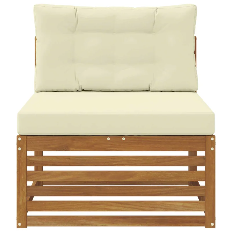 Lauko vidurinė sofa Kietos akacijos mediena Natūrali