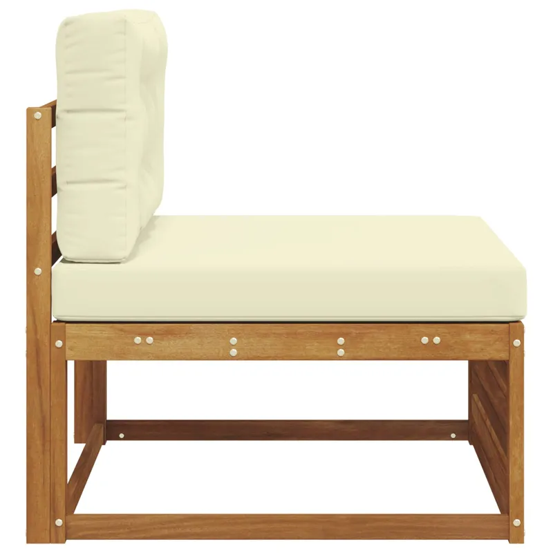 Lauko vidurinė sofa Kietos akacijos mediena Natūrali
