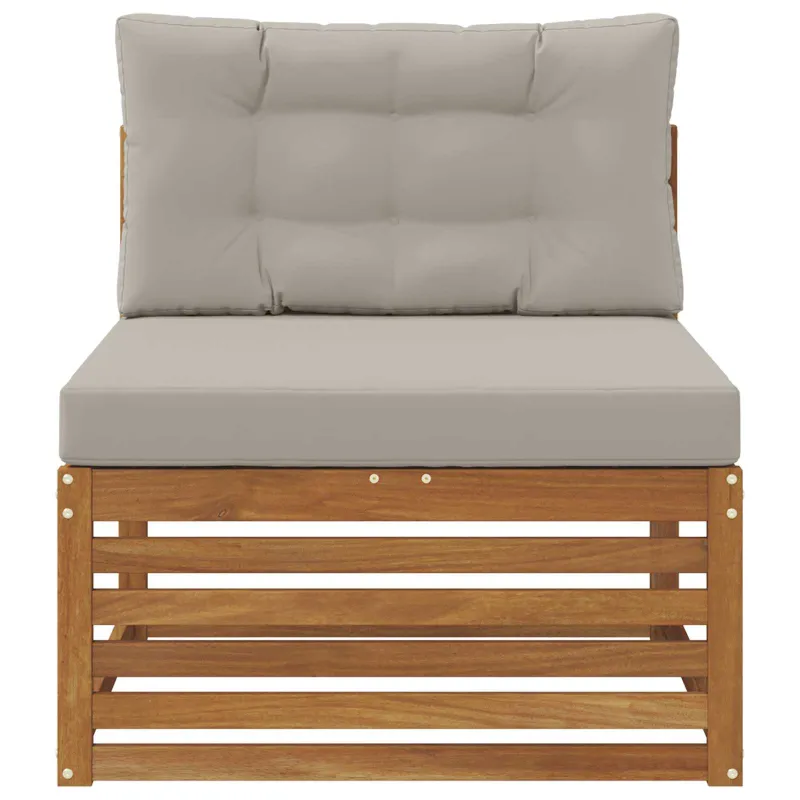 Lauko vidurinė sofa Kietos akacijos mediena Natūrali