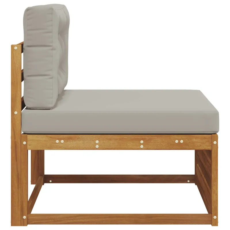 Lauko vidurinė sofa Kietos akacijos mediena Natūrali