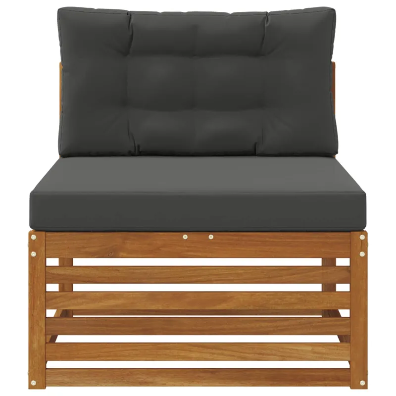 Lauko vidurinė sofa Kietos akacijos mediena Natūrali