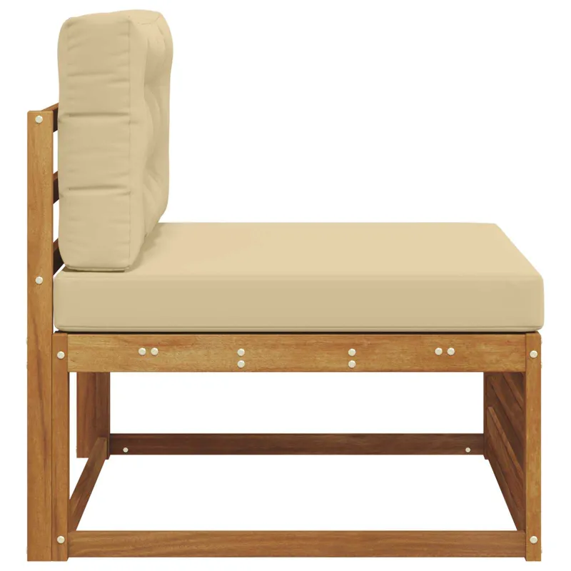 Lauko vidurinė sofa Kietos akacijos mediena Natūrali